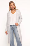 Katia Contrast Trim Coatigan Light Grey