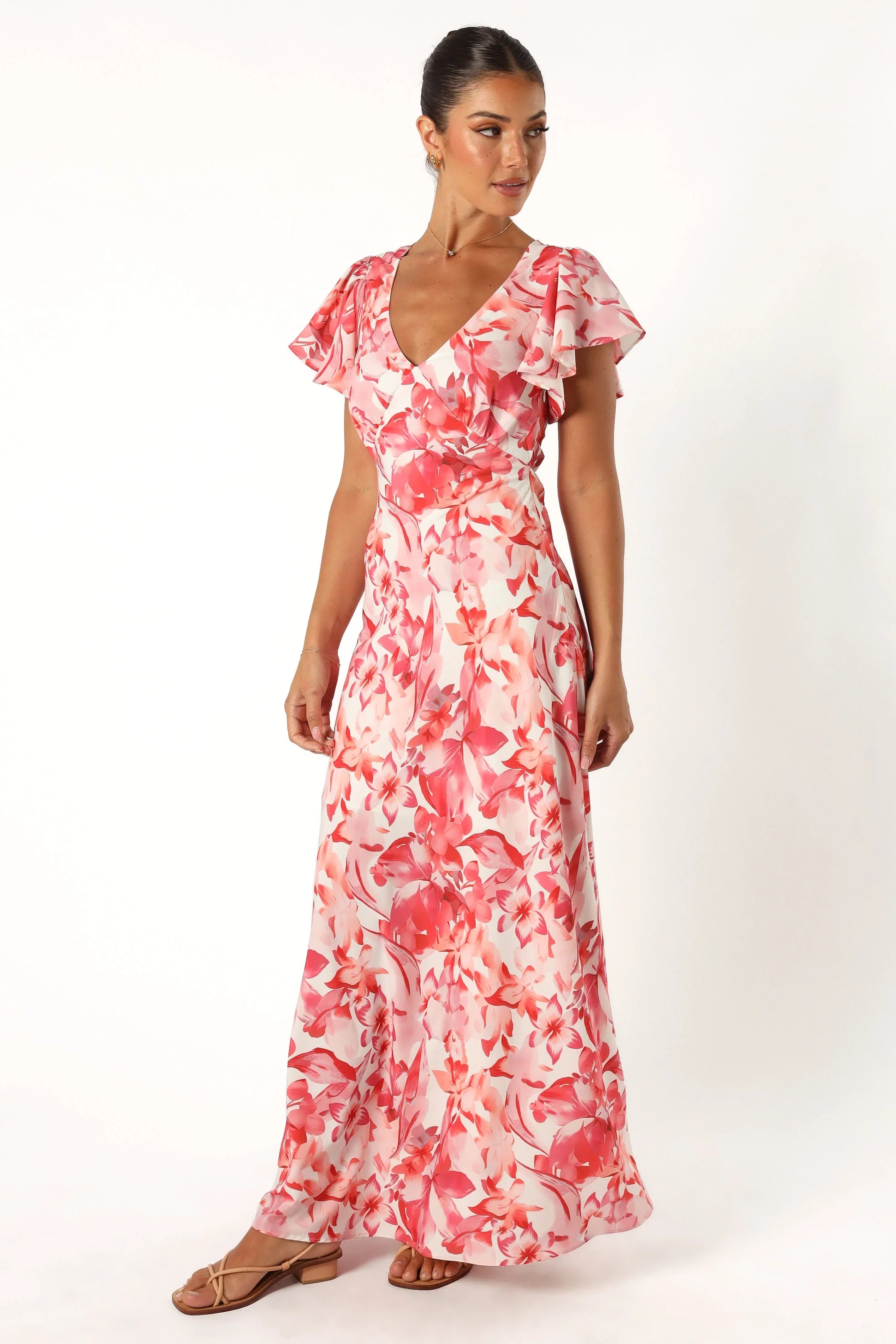 Ramsey Maxi Dress Red Floral