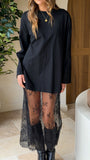 Kailey Lace Maxi Dress Black