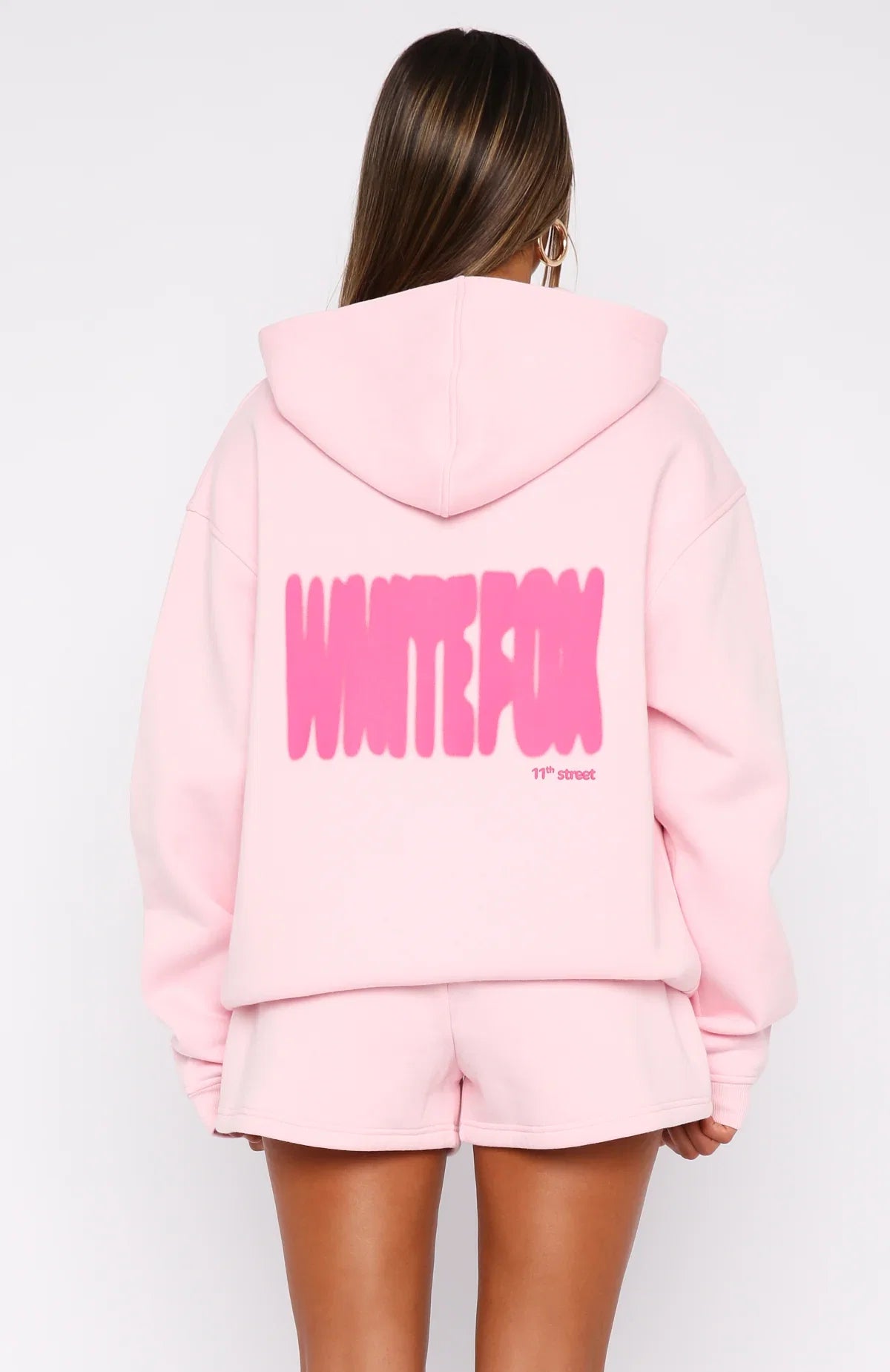 11th Street New York Or Nowhere Oversized Hoodie Pink Sugar