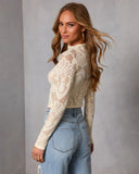 Slay Mode Abstract Open Knit Top