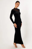 Jessica Long Sleeve Maxi Dress Black