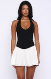 Shes Untouchable Halter Neck Mini Dress Black White