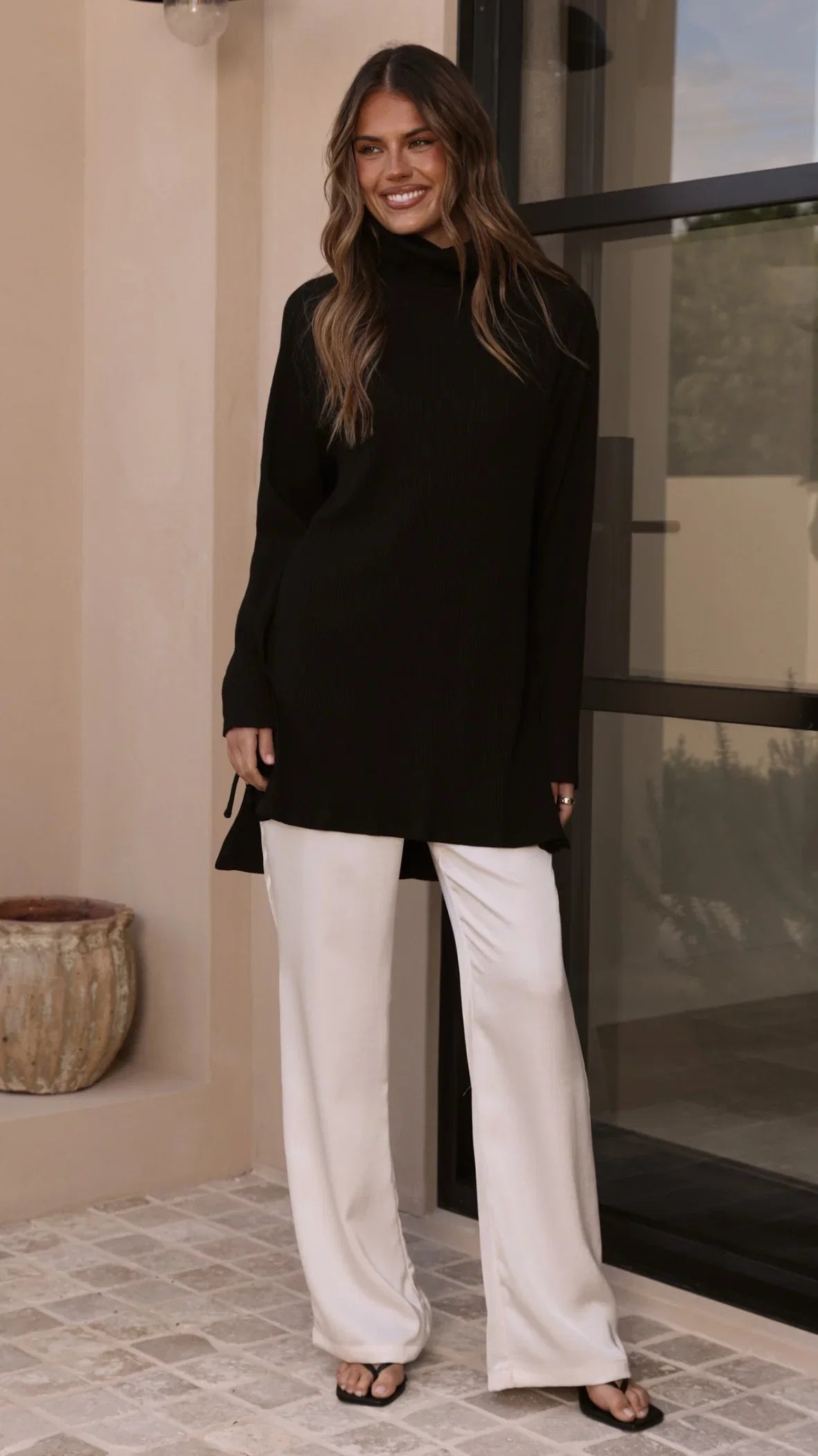 Ravio Oversized Rib Knit Black