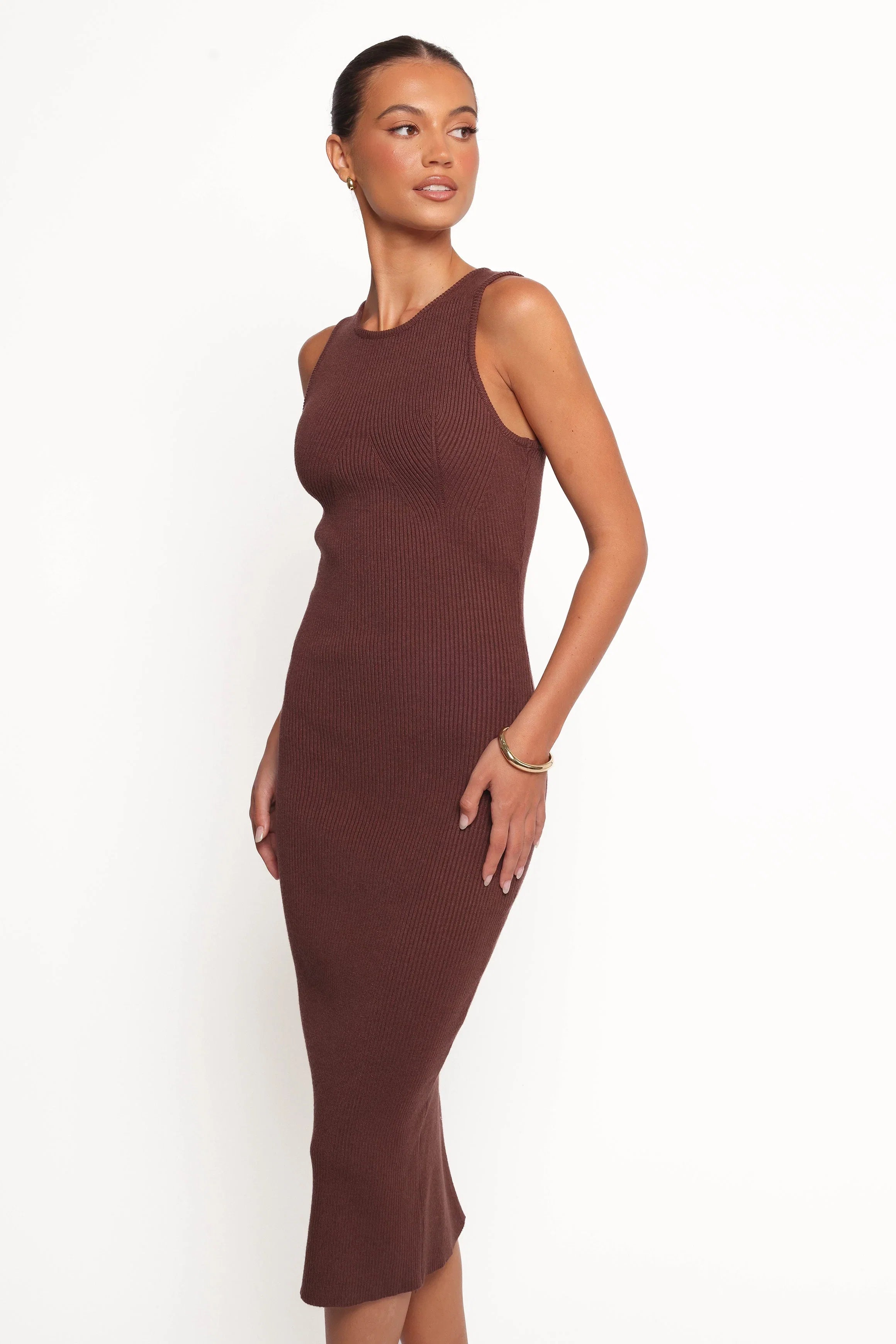 Hollis Midi Dress Chocolate