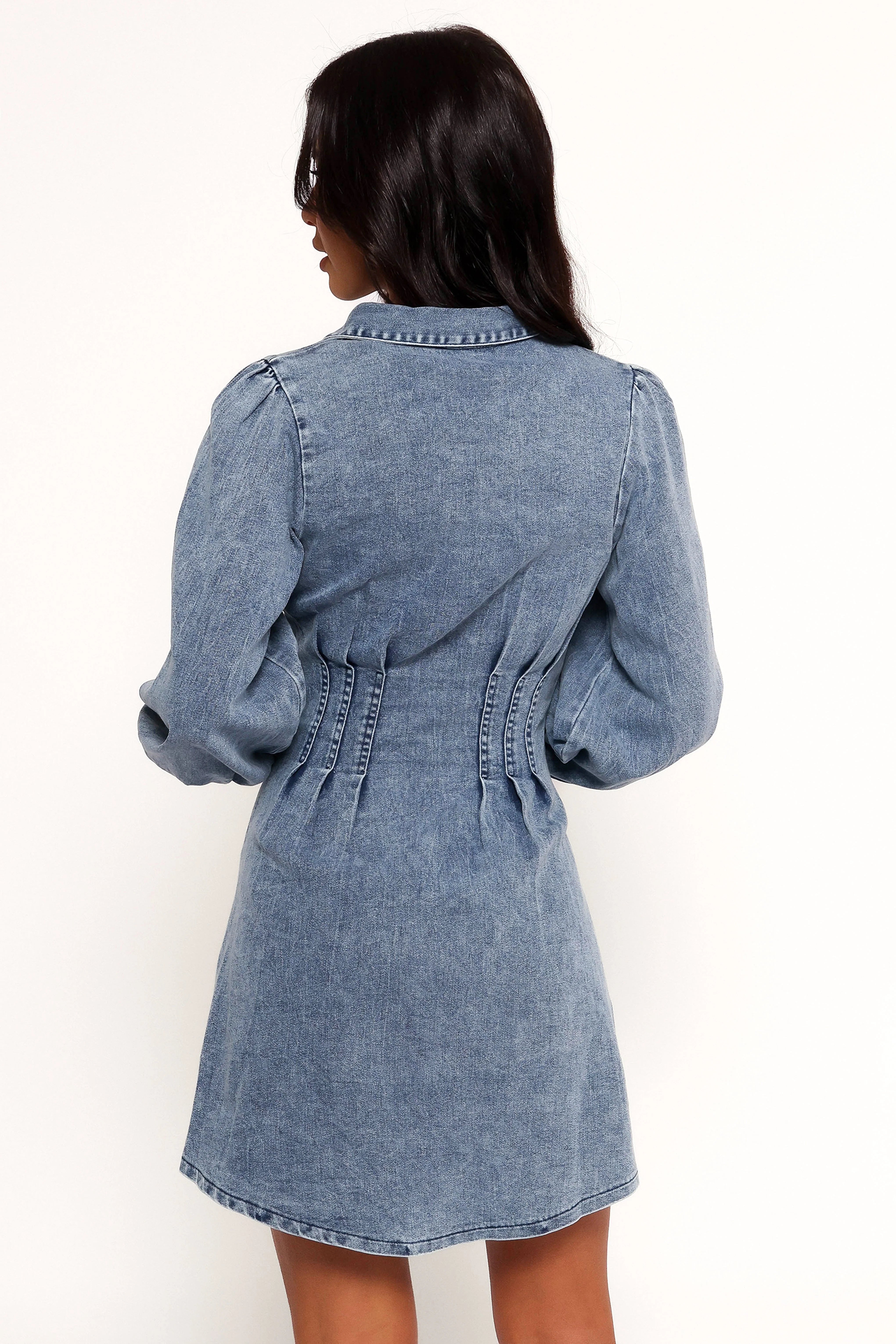 Phoenix Long Sleeve Mini Dress Denim
