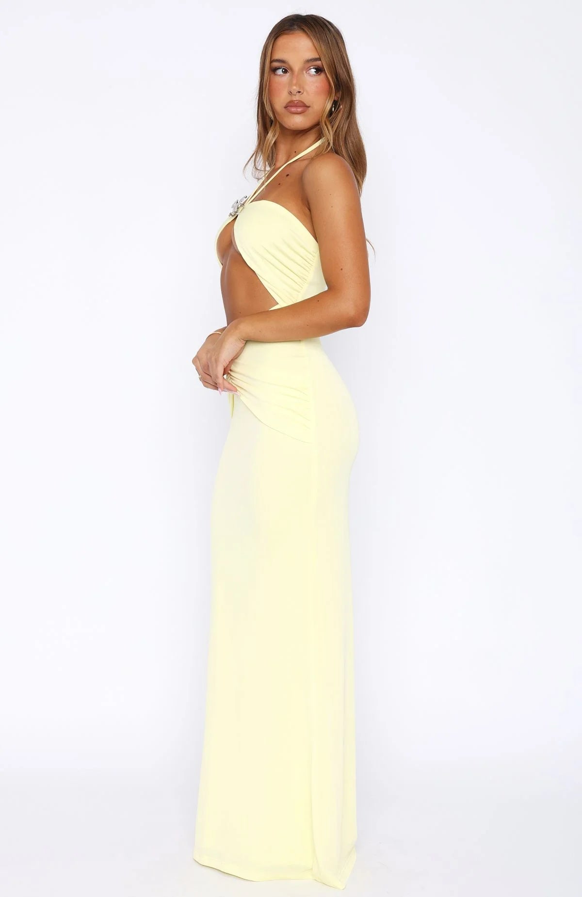 Dont Take Too Long Maxi Dress Lemon