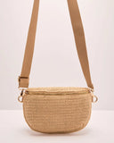 Beach Getaway Woven Straw Belt Bag