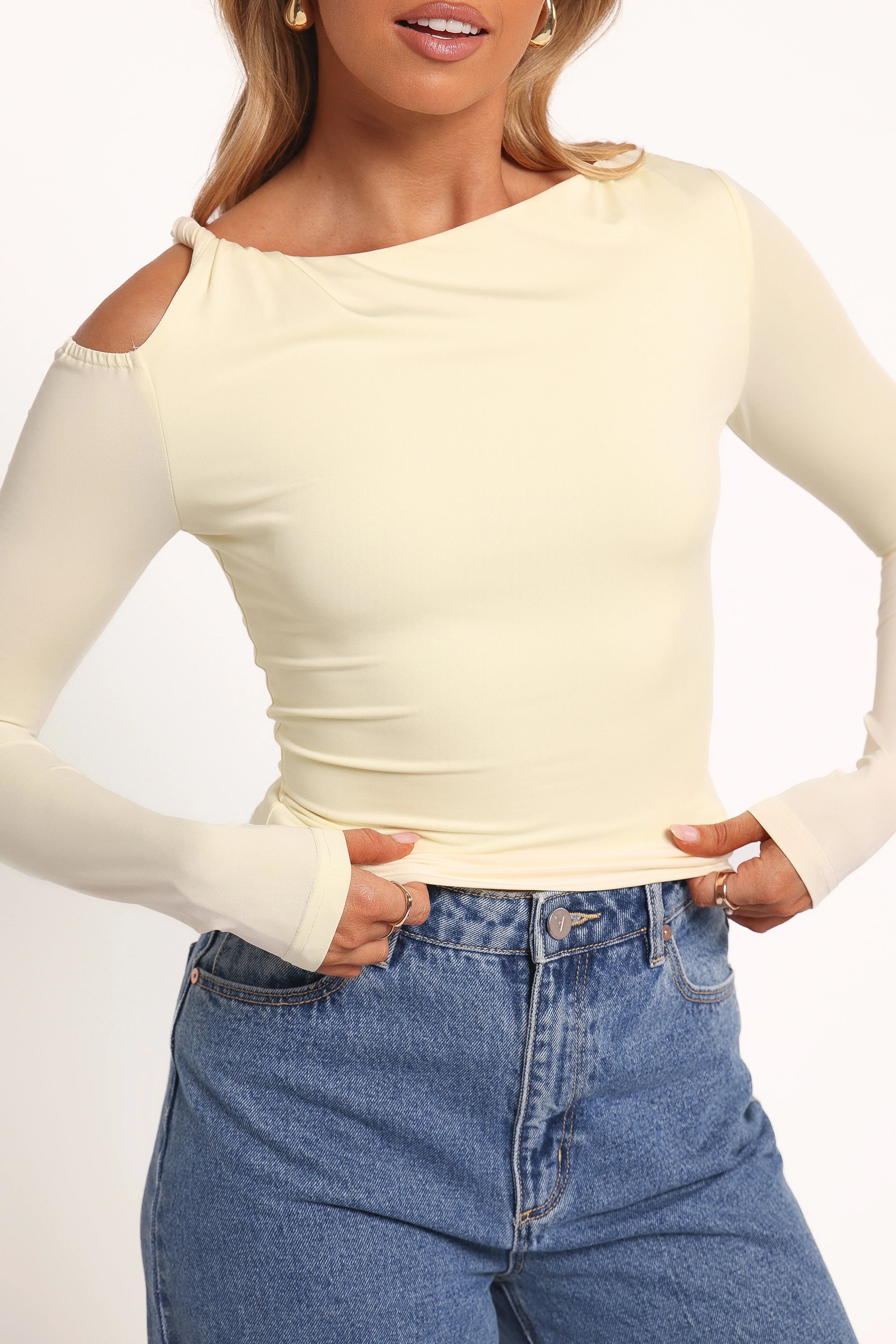 Darma Long Sleeve Top Pale Yellow
