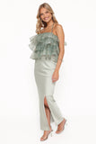 Viviana Fitted Column Skirt Mint Green