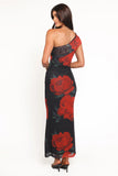 Gerri Off Shoulder Maxi Dress Black Floral