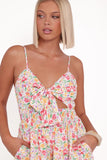 Jessie Tie Front Romper Multi
