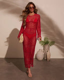 Bendita Crochet Knit Cover Up Maxi Dress