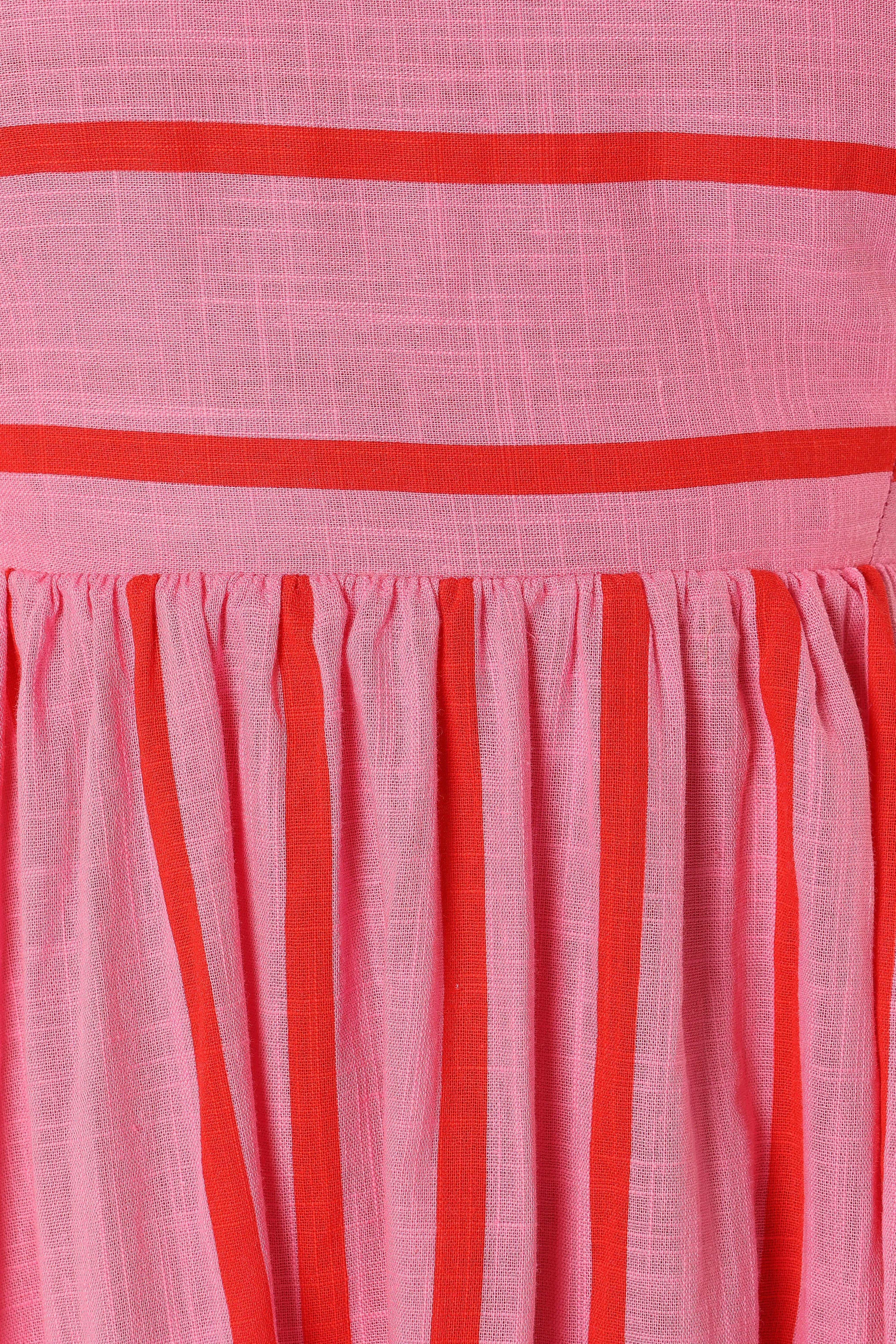 Pixie Maxi Dress Pink Red
