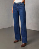 Camelle Super Stretch High Rise Straight Leg Jeans