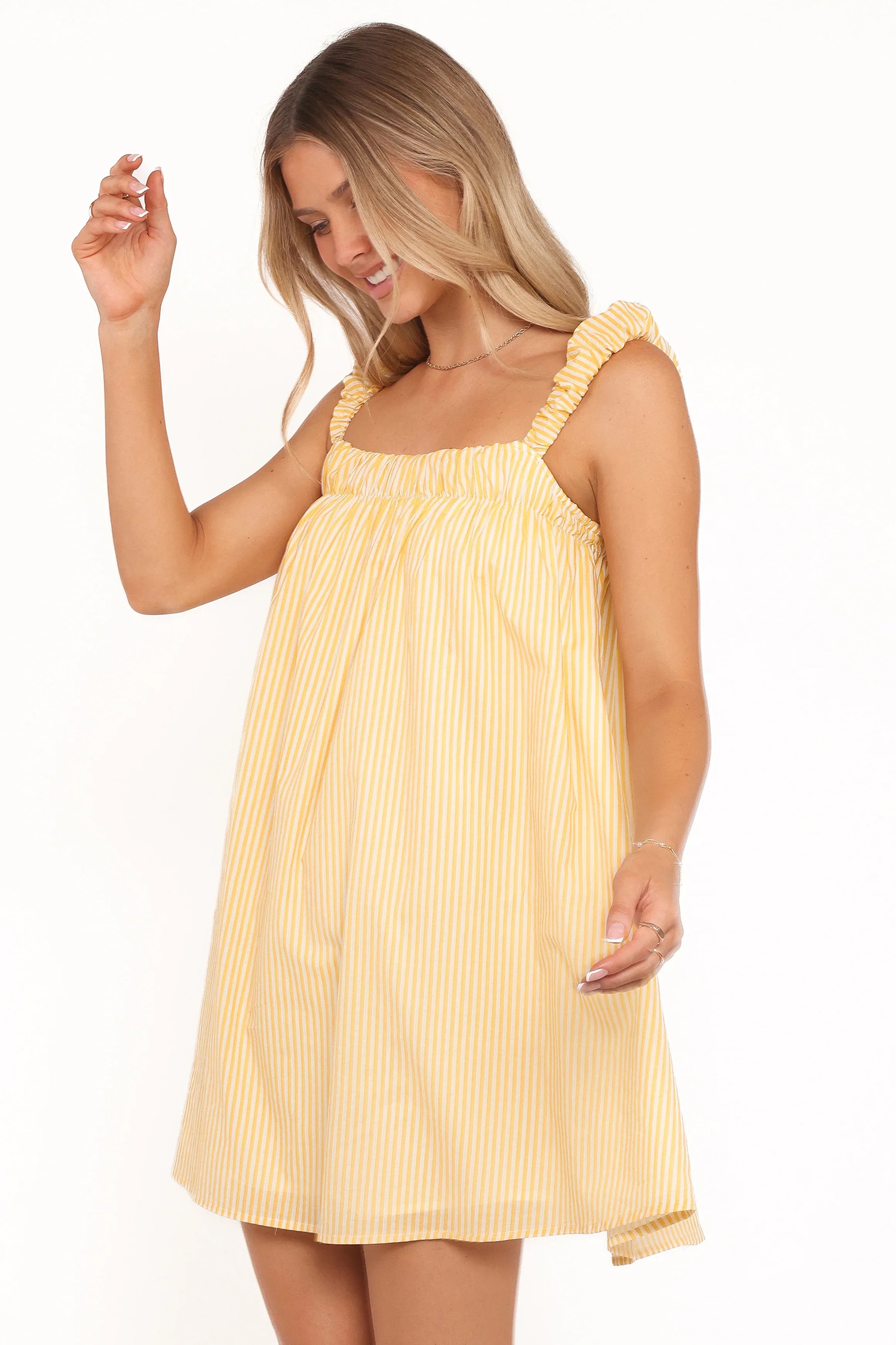 Helia Mini Dress Mango Stripe