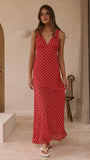 Oriella Maxi Dress Red Polka