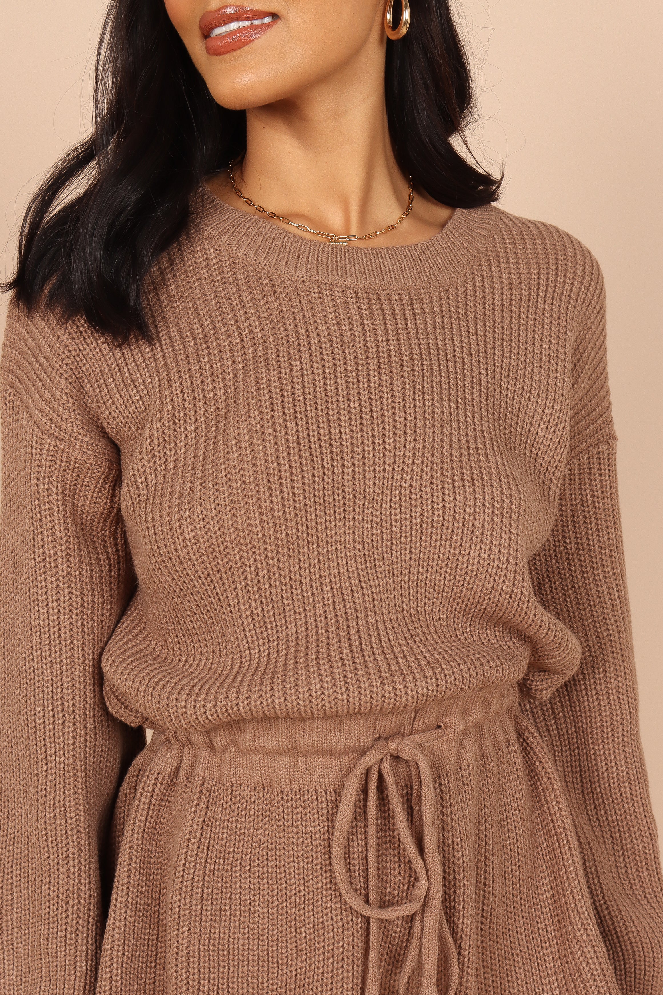 Sloane Sweater Romper Mocha