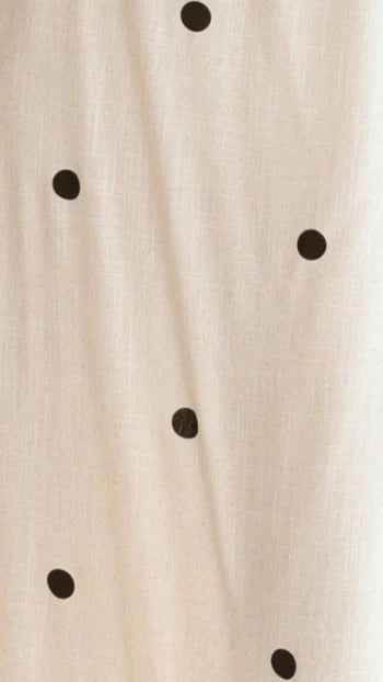 Nasira One Shoulder Maxi Dress Oat Black Polka Dot