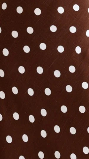 Solare Maxi Dress Brown White Polka