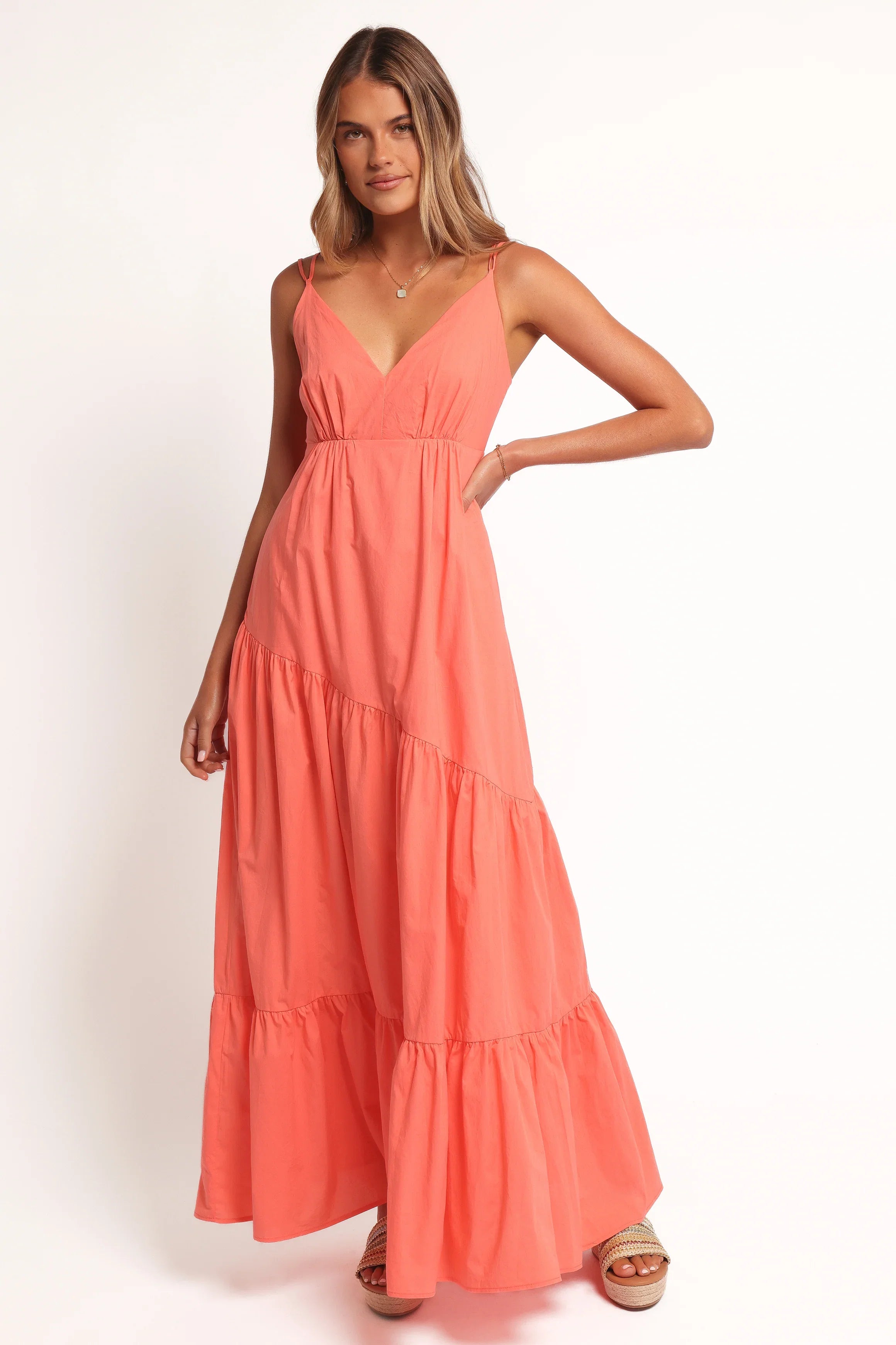 Forbes Maxi Dress Coral