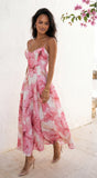Elaroise Floral Maxi Dress Pink Multi