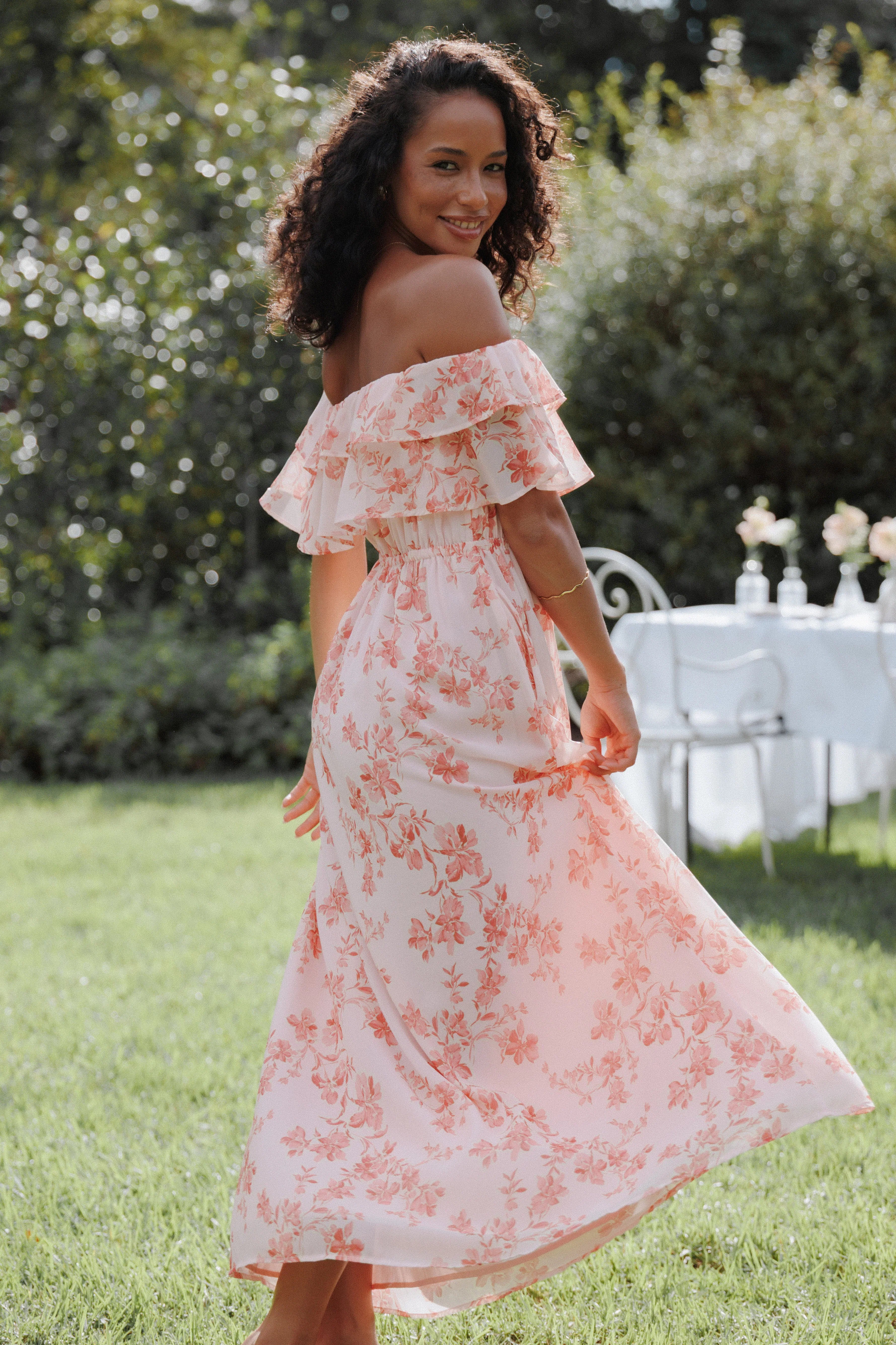 Majesty Maxi Dress Rose Pink Floral