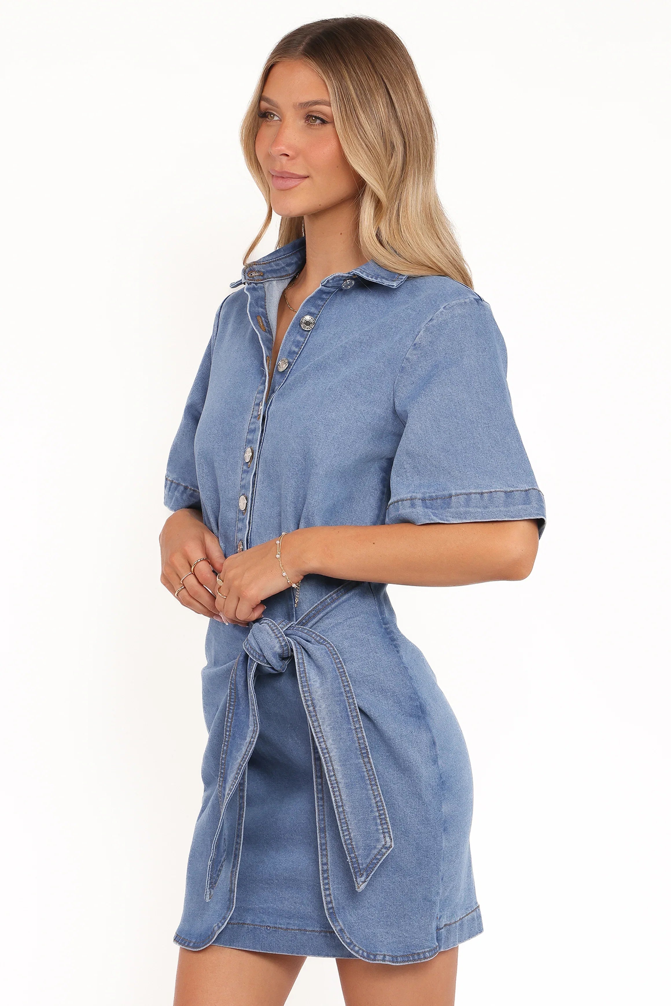 Leyton Mini Dress Denim Chambray