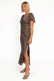 Flossy Maxi Dress Umber Taupe