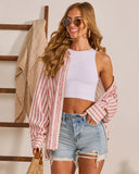 Arinah Striped Button Down Top