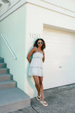 Kali Mini Dress White Blue
