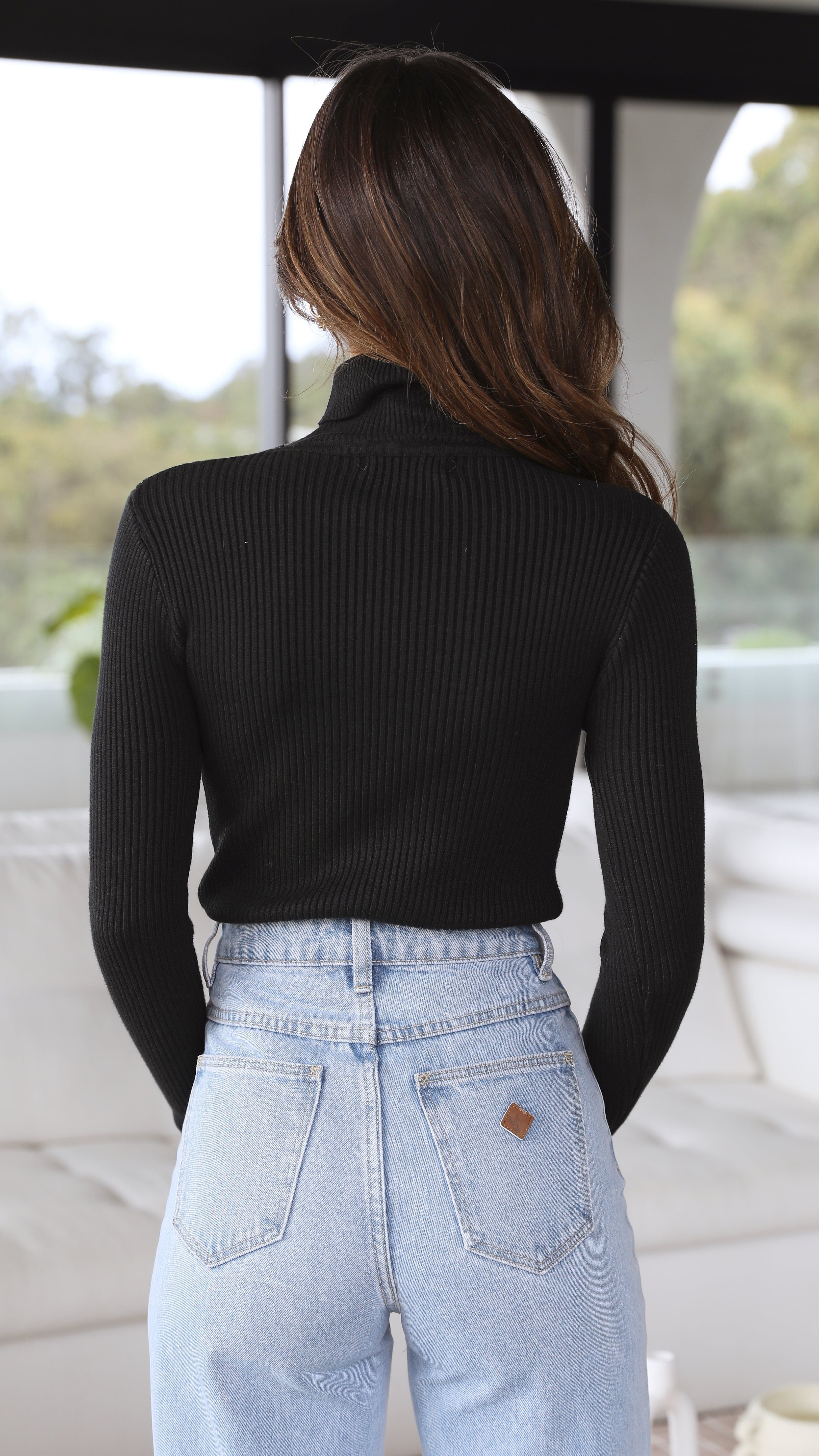 Sammi Turtle Neck Knit Black