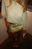 Look Within Sequin Mini Skirt Lemon