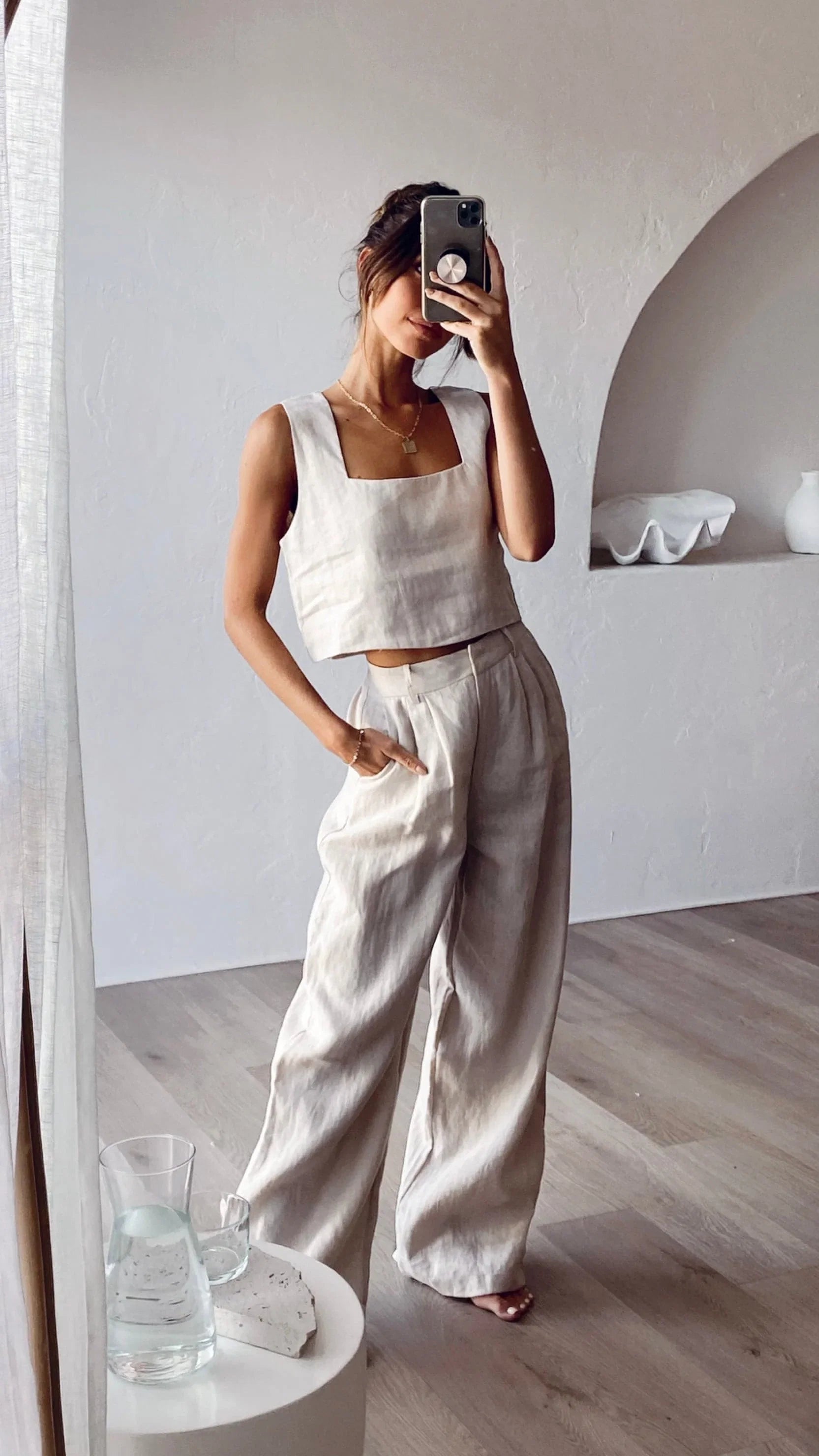 Tillie Crop Top Oatmeal