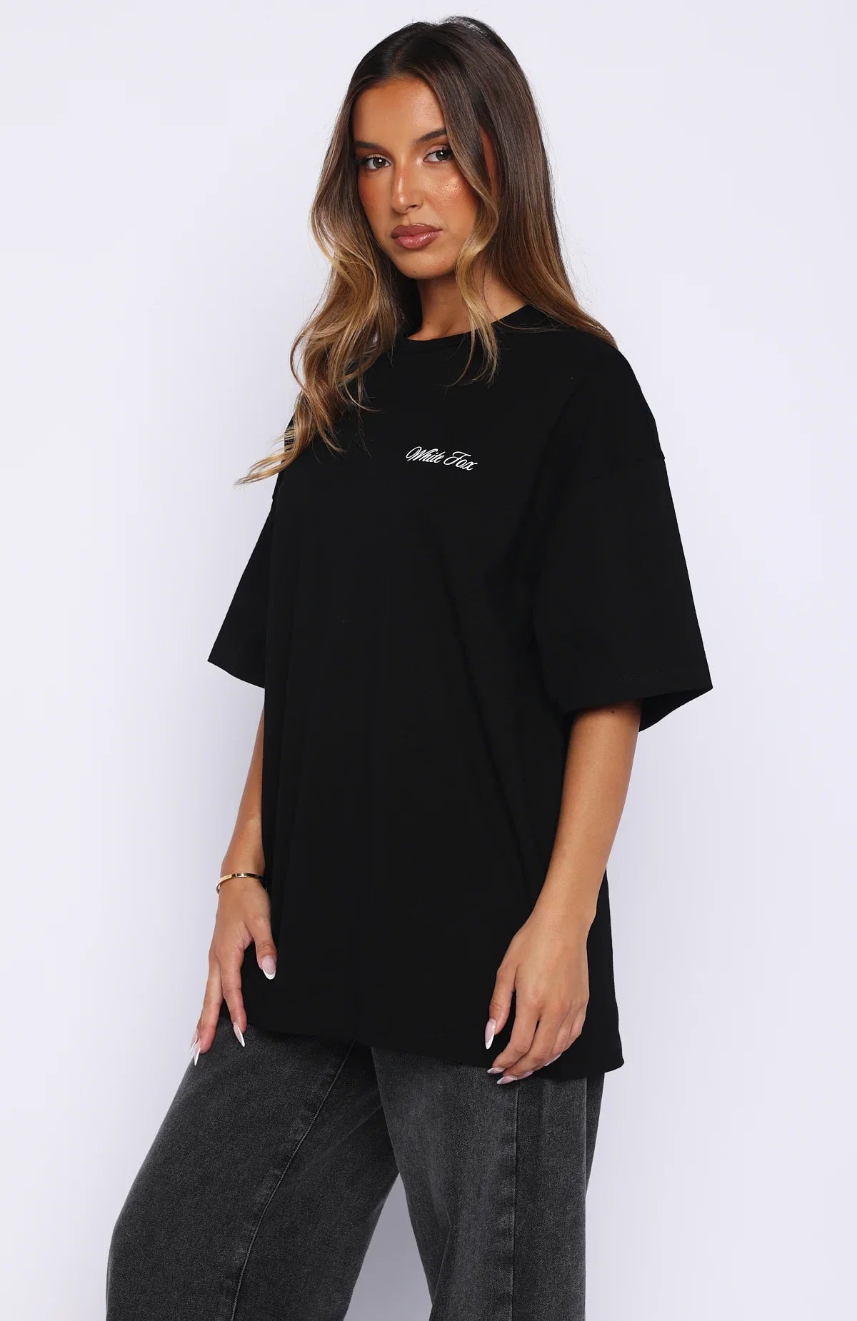 At Second Glance Oversized Tee Black
