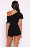 Be My Fantasy Off Shoulder Playsuit Black