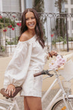 Tuliya High Waist Shorts Tan Swirl