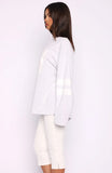 Playing Ball Oversized Long Sleeve Tee Grey Marle