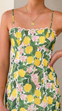 Carlia Midi Dress Lemon Print