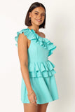 Rosewood One Shoulder Romper Blue