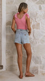 Emma Bow Top Pink
