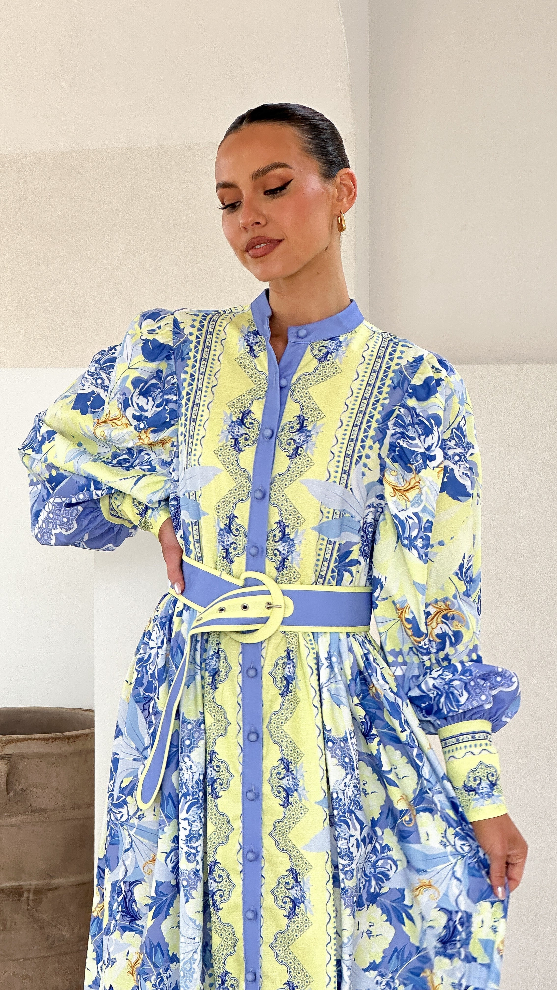 Kalliope Maxi Dress Blue Yellow