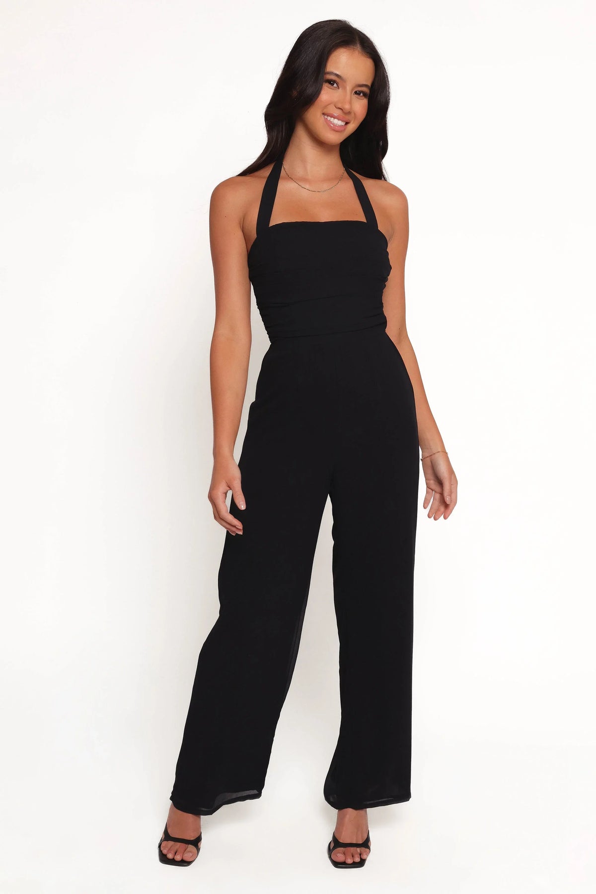 Amhran Halter Jumpsuit Black