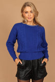 Liv Chain Detail Knit Sweater Blue