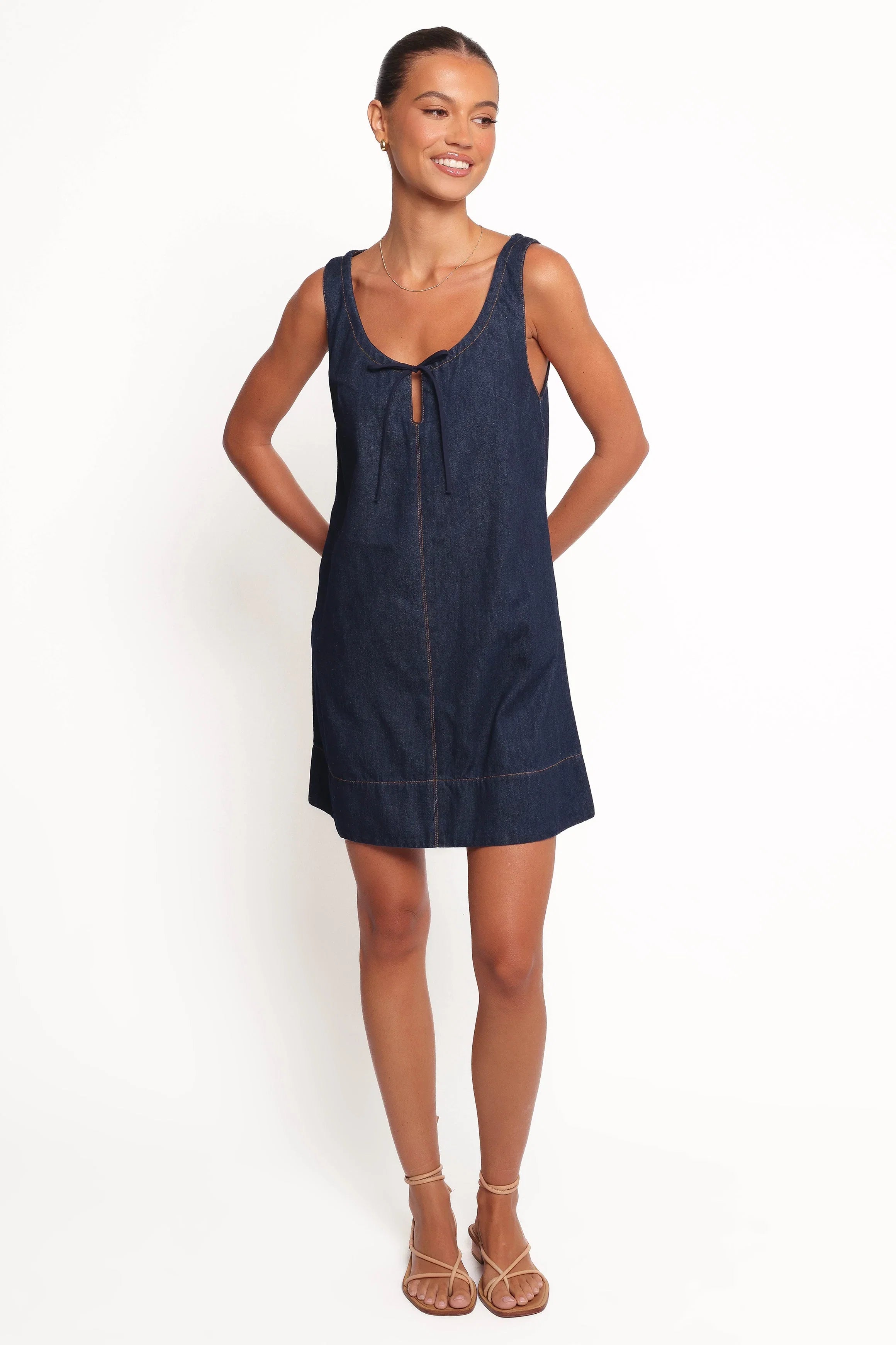 Azen Mini Dress Dark Denim