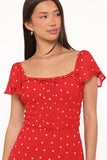 Sherrie Maxi Dress Red Polka Dot