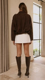 Leela Bomber Jacket Brown Suede