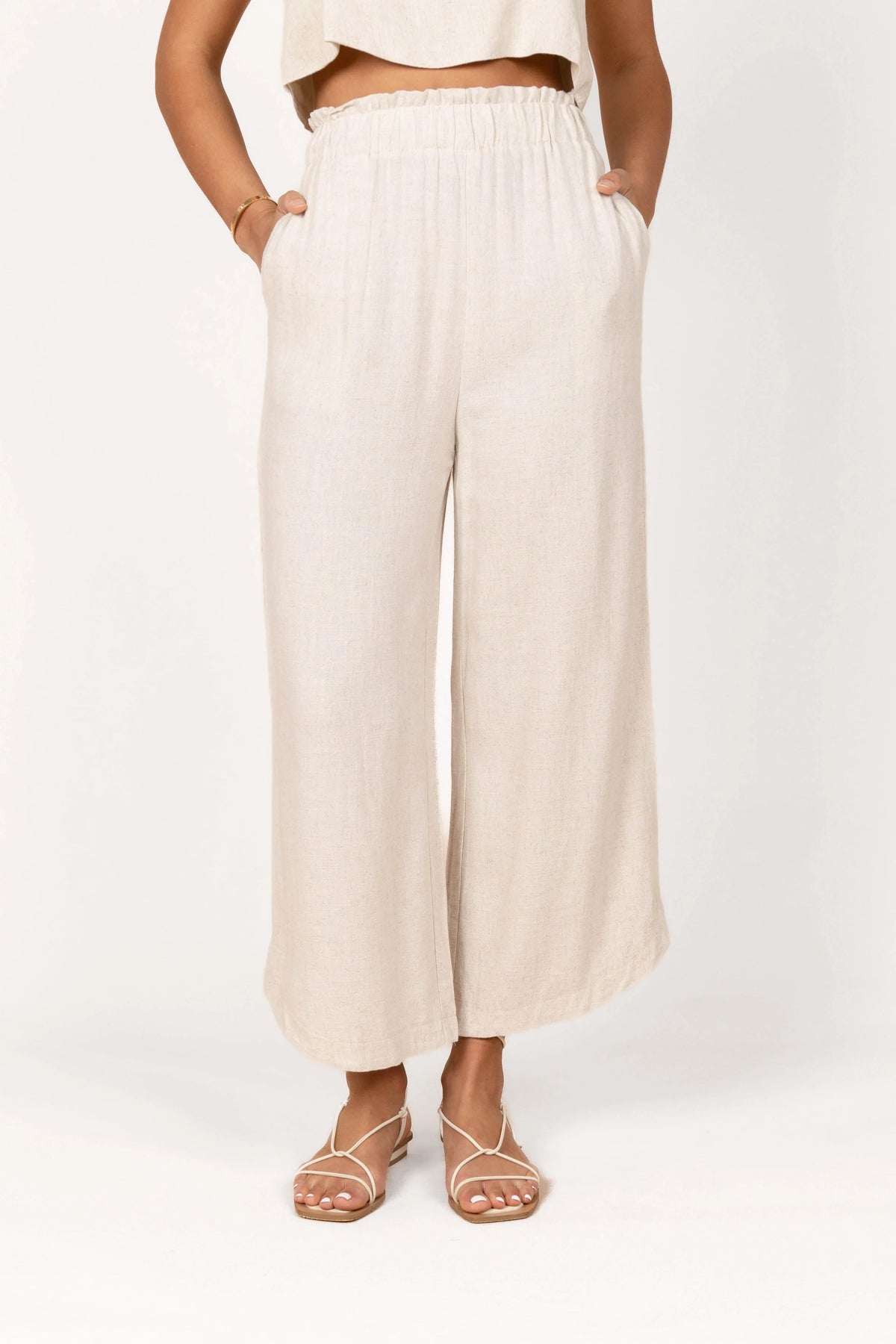 Eleanor High Waisted Pants Beige