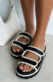 Joe Sandals Black Cream