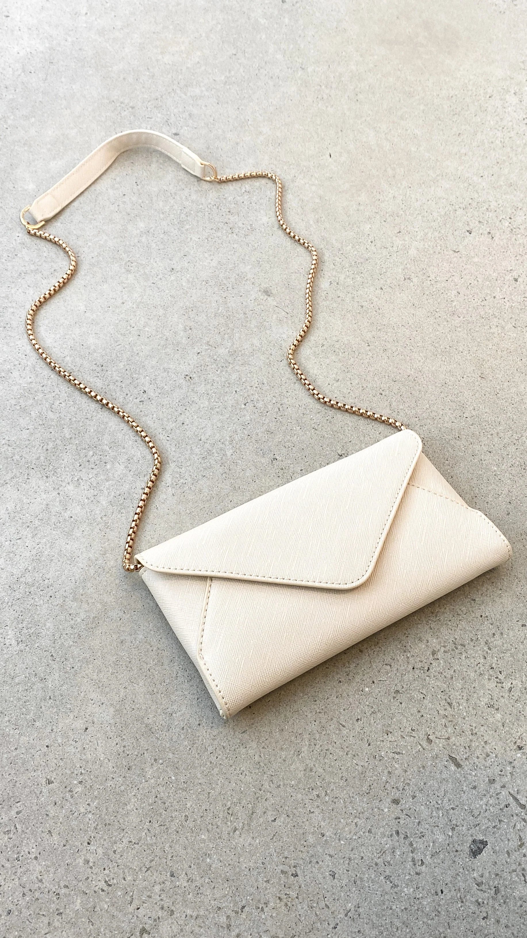 Carmen Envelope Cross Body Bag Cream